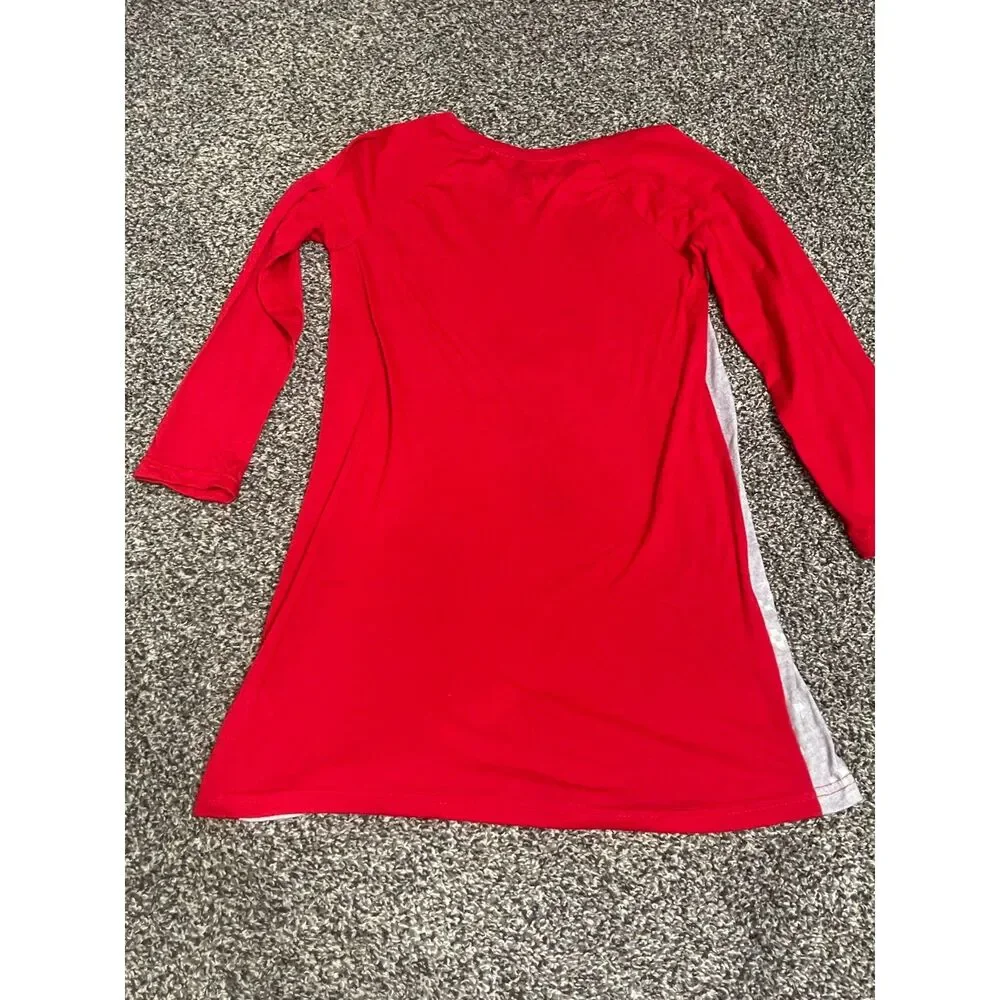 Disney Minnie Mouse Gray and Red Winter Holiday Girl's Nightgown 10